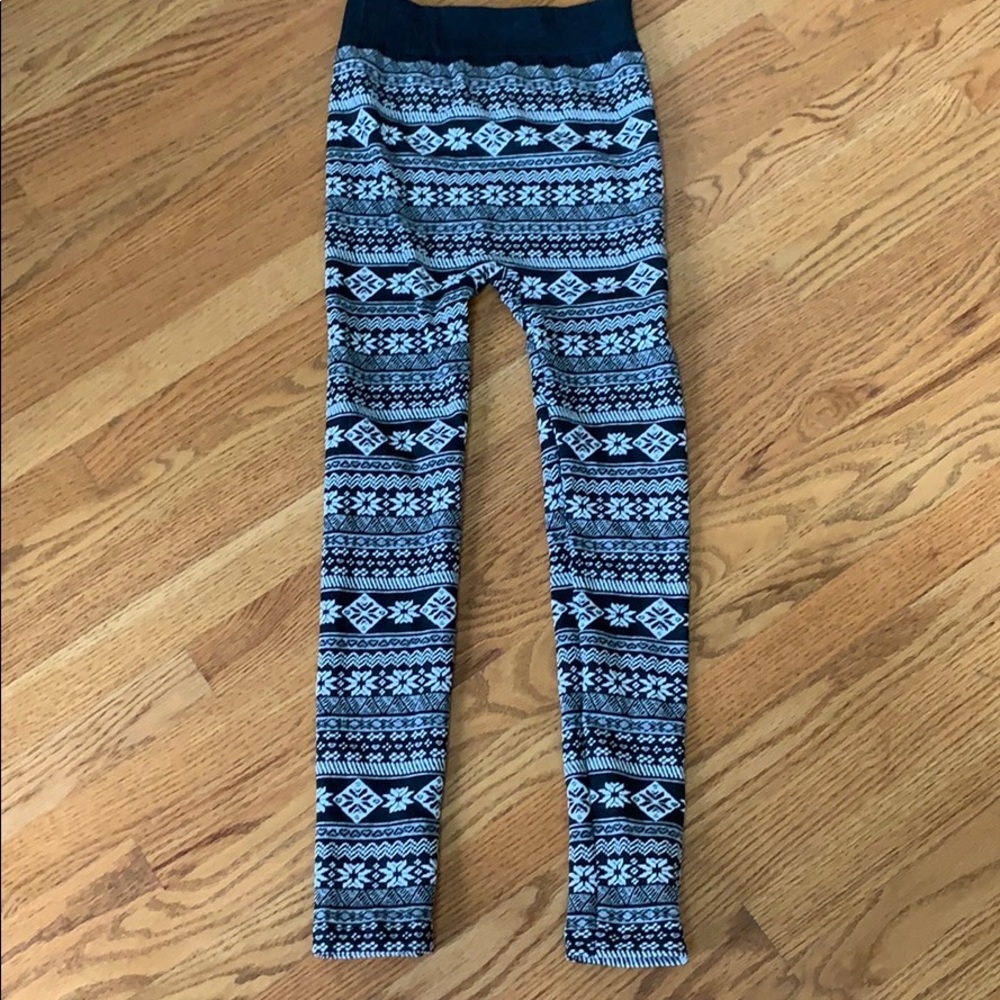 Black and white patterned pants